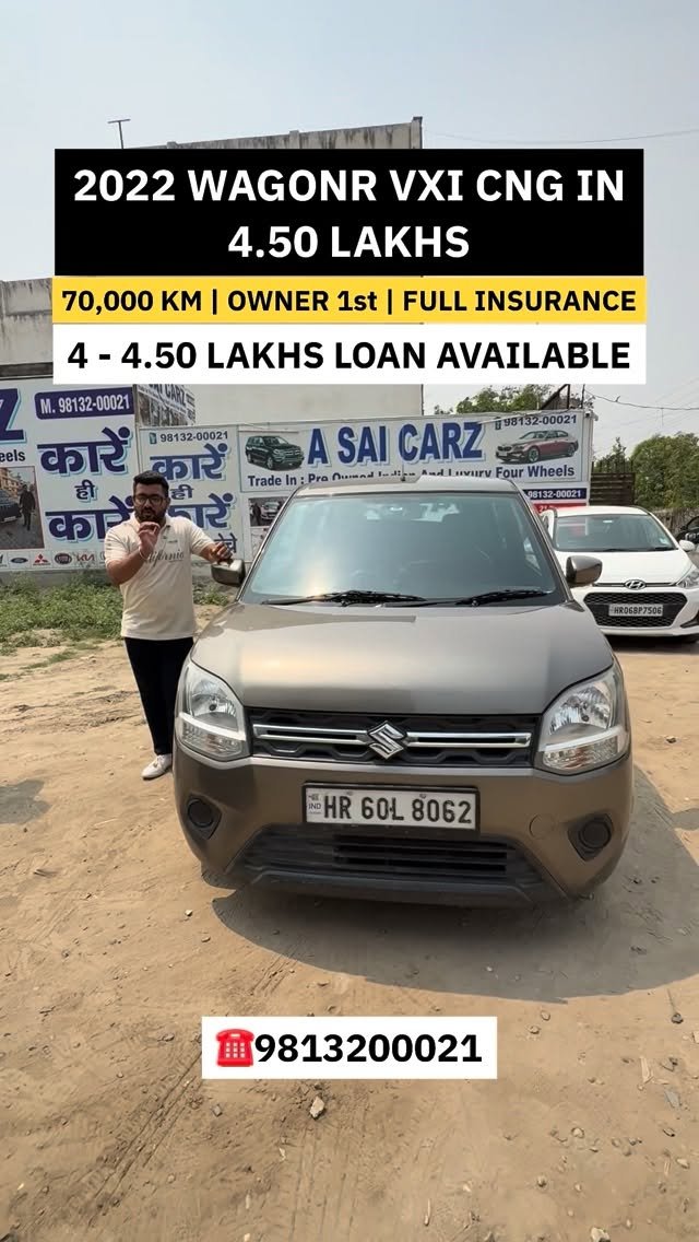 chhabracardeals 게시물 이미지: 2022 WAGONR VXI CNG IN 4.50 LAKHS...