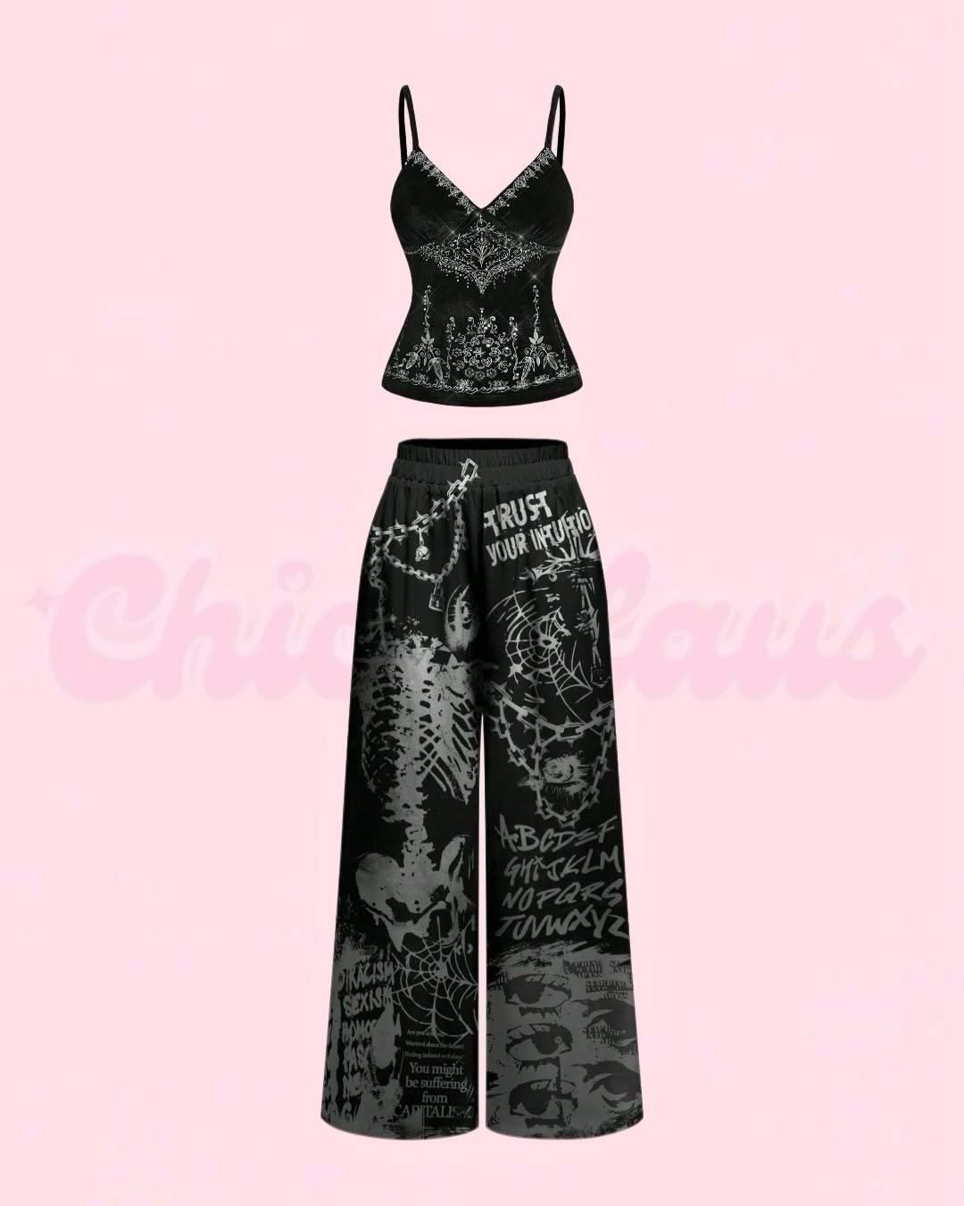 Photo by Chic Haus on March 29, 2026. May be an image of jumpsuit and text.