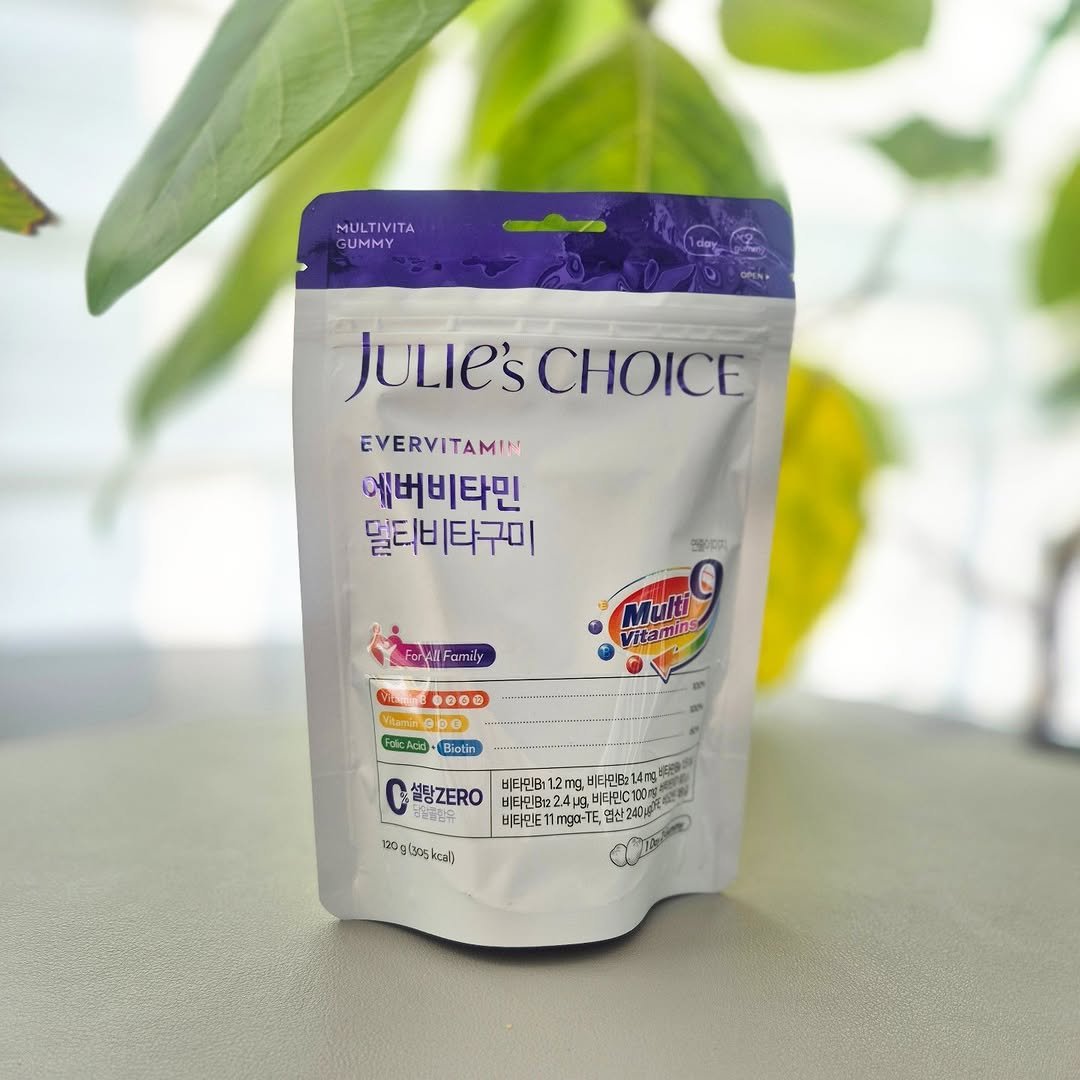 Photo shared by ♡초코슈슈 on February 14, 2026 tagging @julieschoice_official. May be an image of medicine, petfood and text.