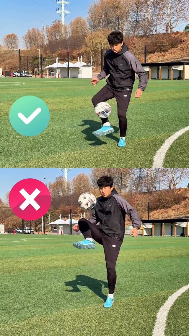 chook_bum 게시물 이미지: 💡공중볼 받을때는 항상 땅과 가까이!!
🤔Always make contact...