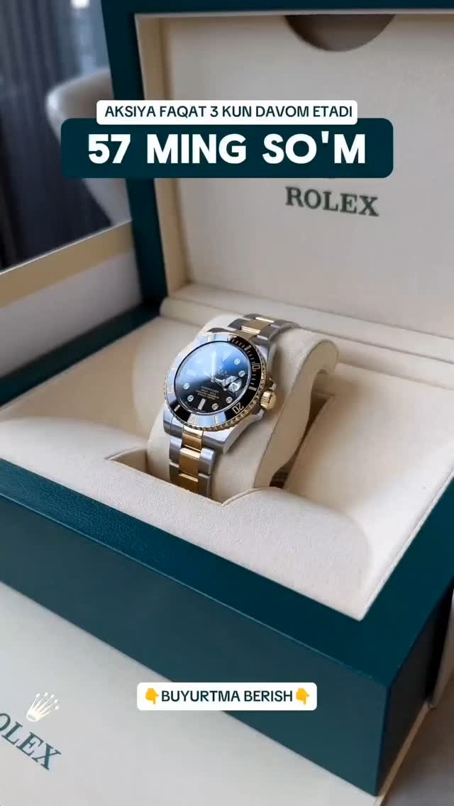 chopchop.market 게시물 이미지: ✅ ROLEX SOATI AKSIYADA❗️

❌OLDINDAN TO'LOV...