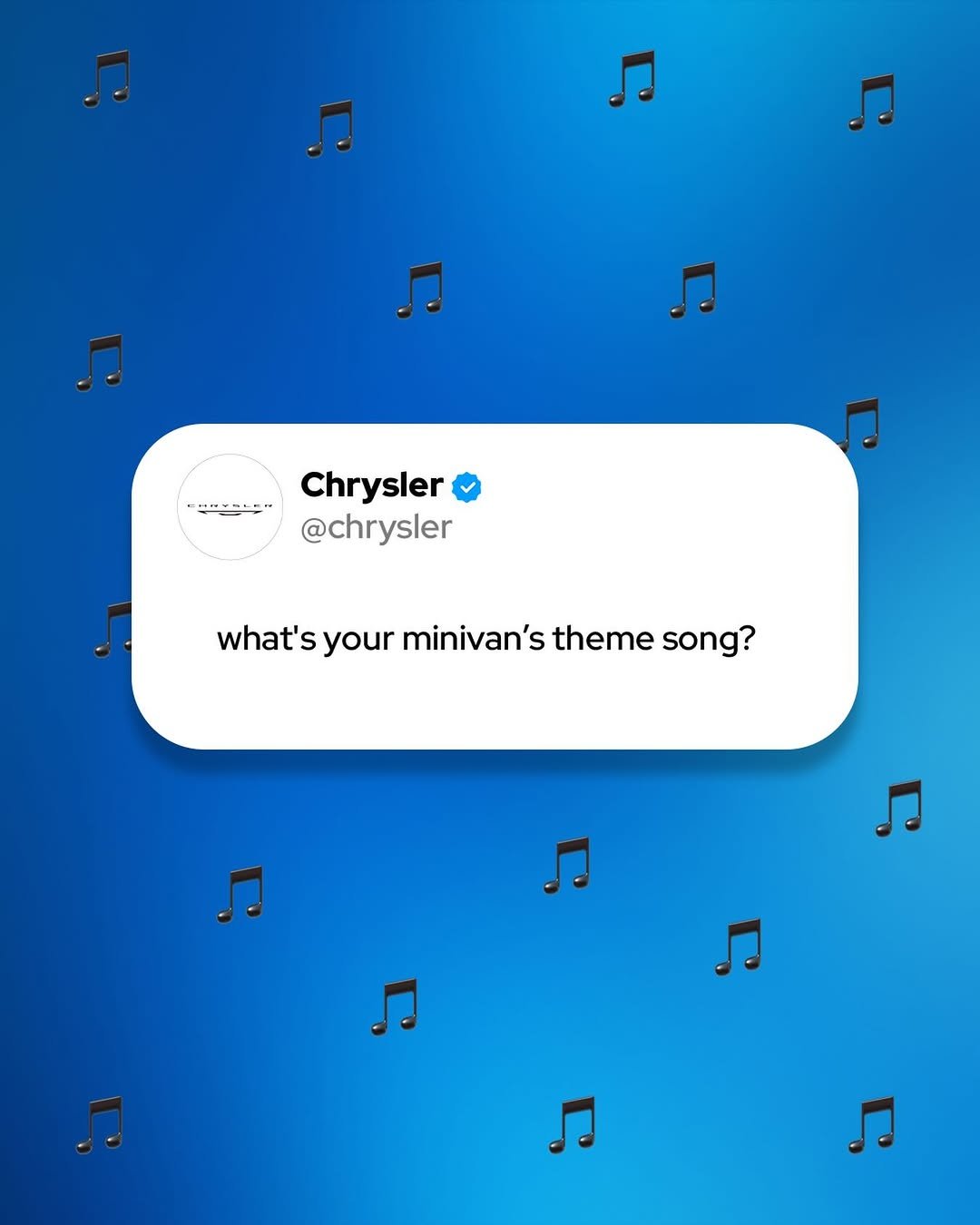 chrysler 게시물 이미지: First song that comes to mind, go.