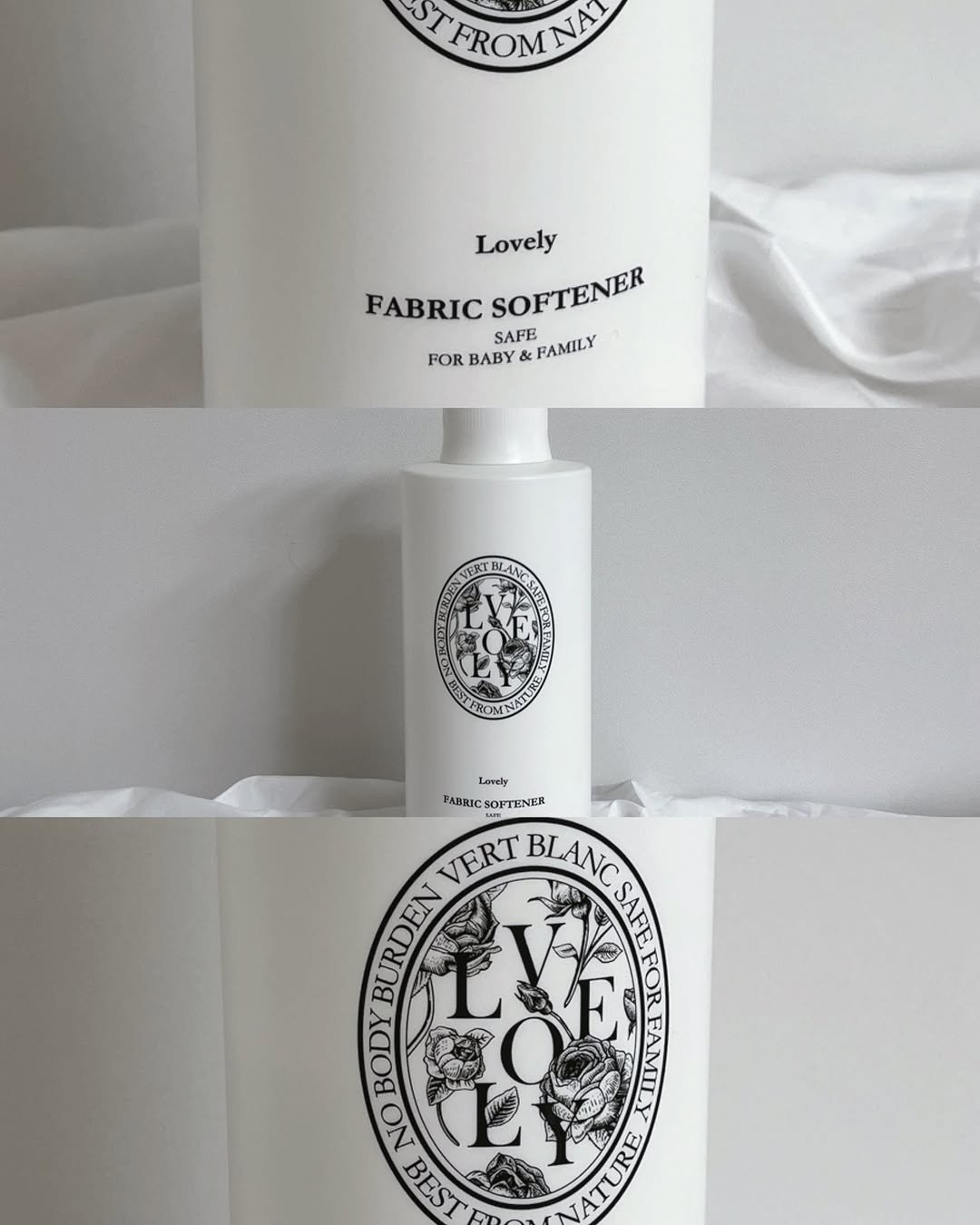 Photo shared by 이츄맘💖 on September 25, 2025 tagging @vertblanc.official. May be an image of ‎fragrance, hair product, perfume, bottle, lotion, hand cream and ‎text that says '‎STFROMN FROM NAI Lovely FABRIC FABRICSOFTENER SOFTENER SAFE FAMILY FOR BABY PORBASA&FAMILY & BLAA FROM NA Lovely FABRIC SOPTENER VERT BLANC BURDEN EN SAFE FOR BODY NO PODY ក៉ន TUR BEST 田 د‎'‎‎.