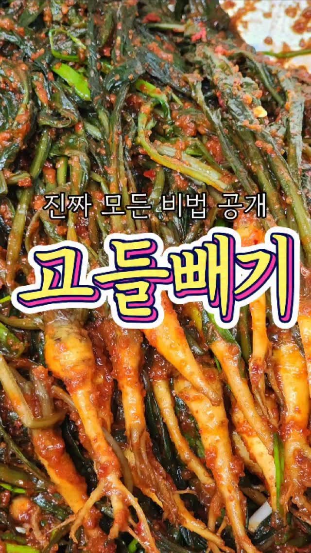 chuchu__cook 게시물 이미지: 젓갈이 정말 중요한 '고들빼기' 레시피! #reels #집밥 #고들빼기 #요리...