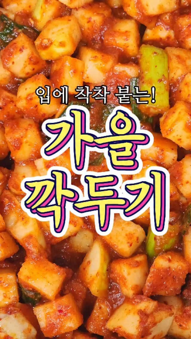chuchu__cook 게시물 이미지: 감탄이 나오는 '가을 깍두기' 레시피! #reels #깍두기 #요리 #한식 #집밥...