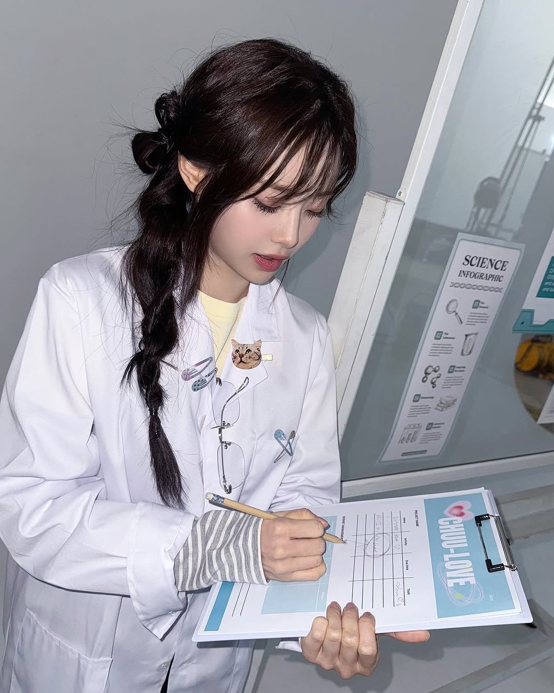 Photo by 𝗖𝗛𝗨𝗨 on March 22, 2026. May be an image of one or more people, braids, stethoscope and text.