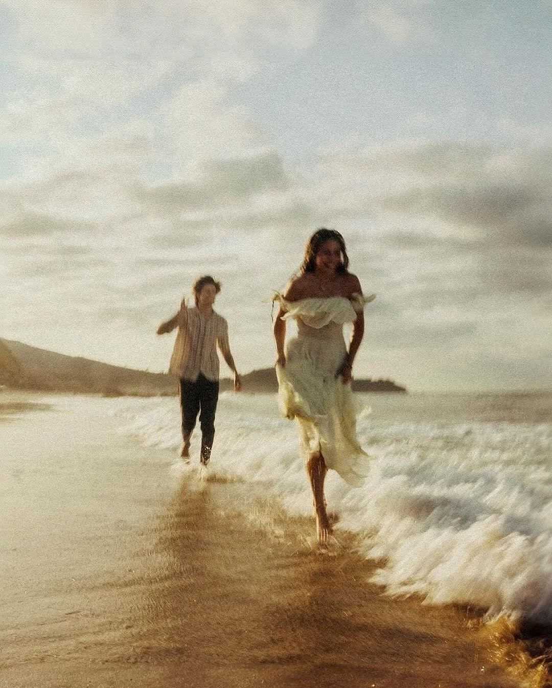 Photo shared by CINEGRAMS on November 24, 2025 tagging @tuckerhousephoto. May be an image of one or more people, gown, sundress, ocean and text.