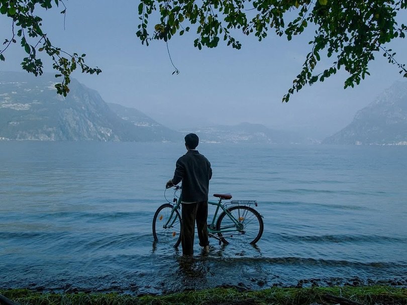 Photo by CINEGRAMS on January 01, 2026. May be an image of bicycle, lake and text.