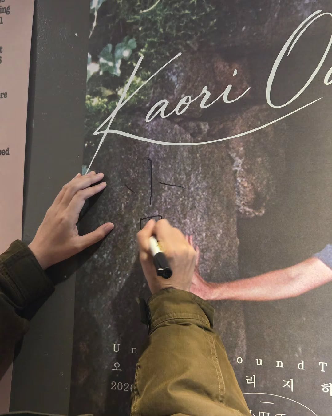 Photo by 시네마토그래프 on February 11, 2026. May be an illustration of poster, chalk drawing and text that says 'ng aori O oundT u n 리지 리 지 히'.