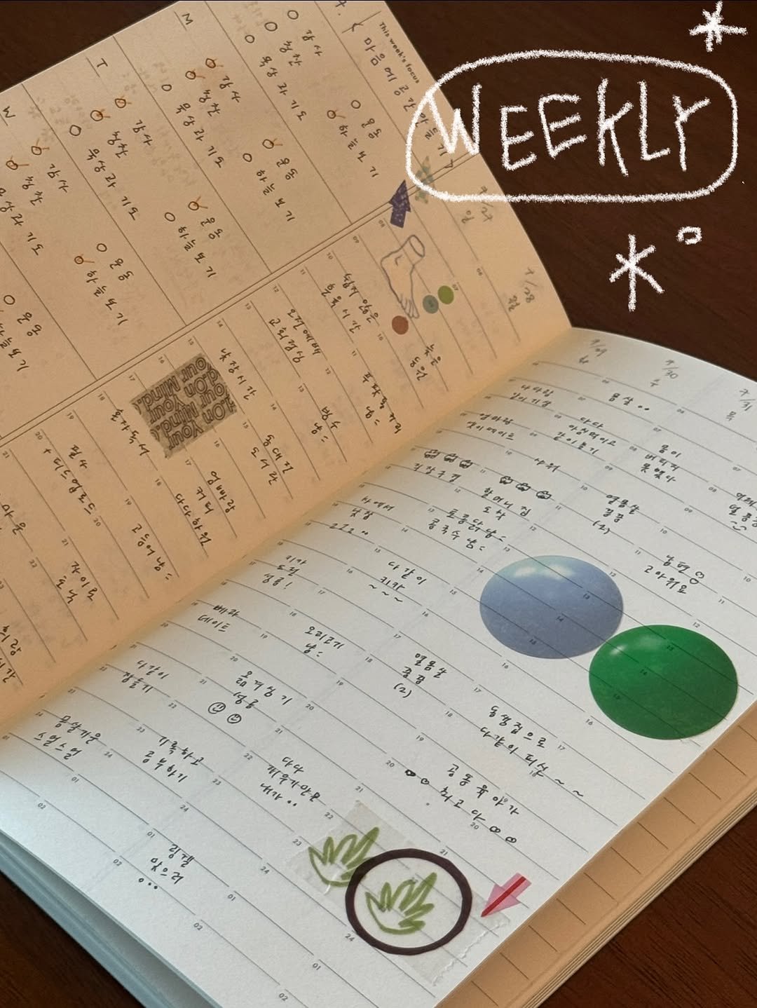 아날로그키퍼 스페이스다이어리 위클리 계정