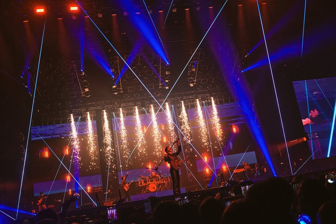 Photo shared by CNBLUE OFFICIAL on February 12, 2026 tagging @mr_kanggun, @leejungshin91, and @jyheffect0622. May be an image of concert and text.