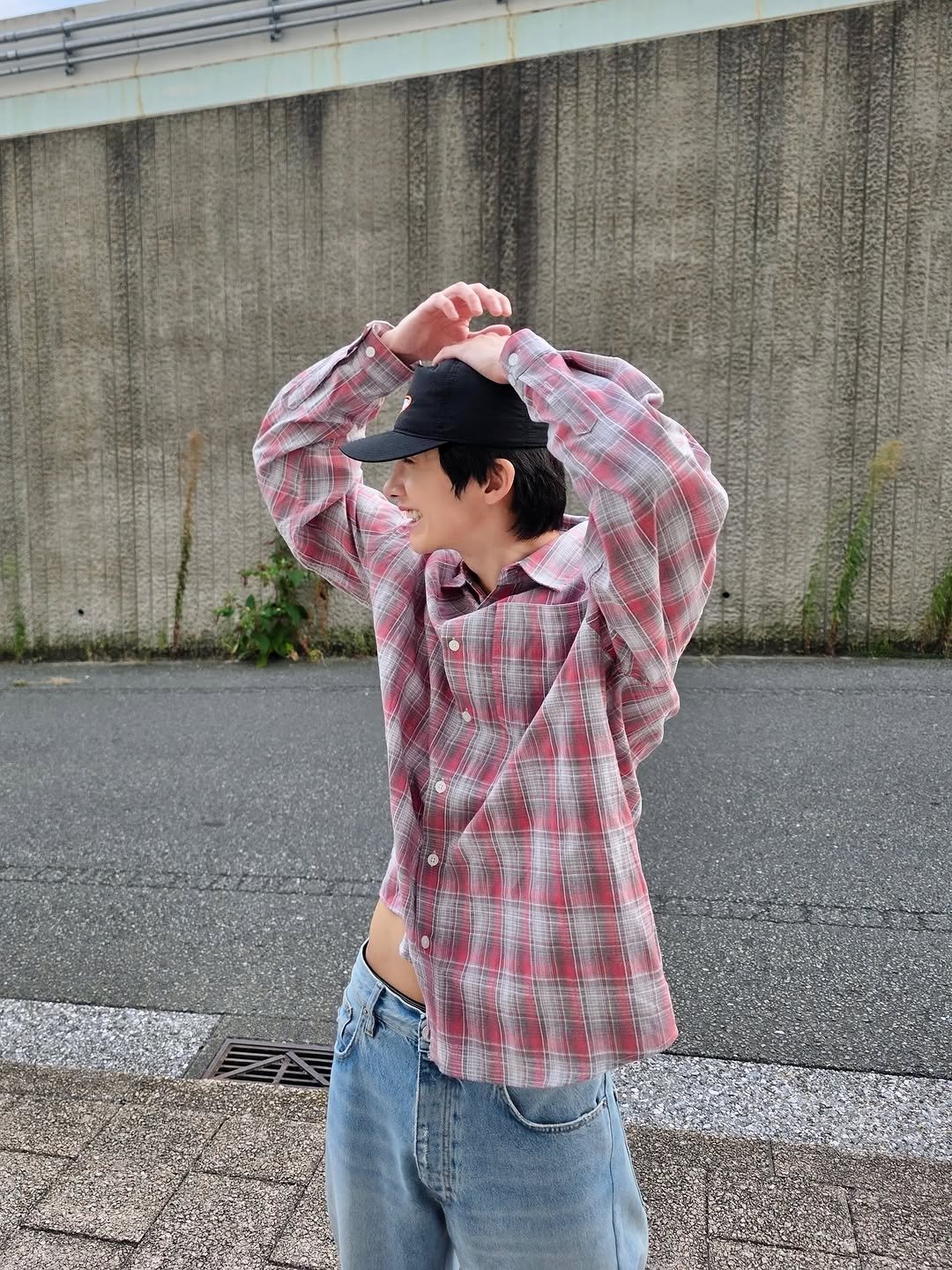 Photo by 채형원 hyungwon on September 09, 2025. May be an image of 1 person, flannel and text.