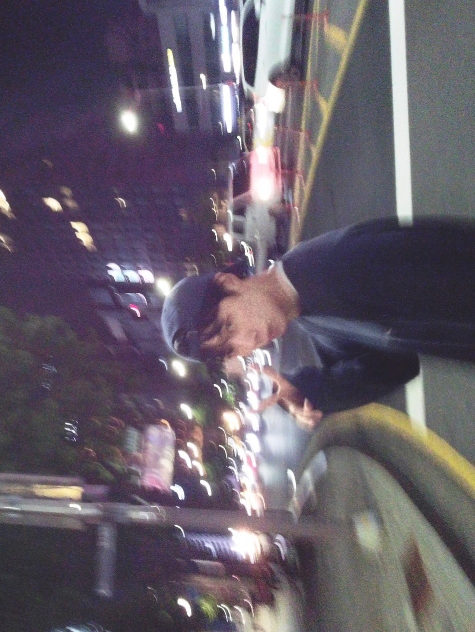 Photo by 채형원 hyungwon on July 11, 2025. May be an image of bus, curb and night.