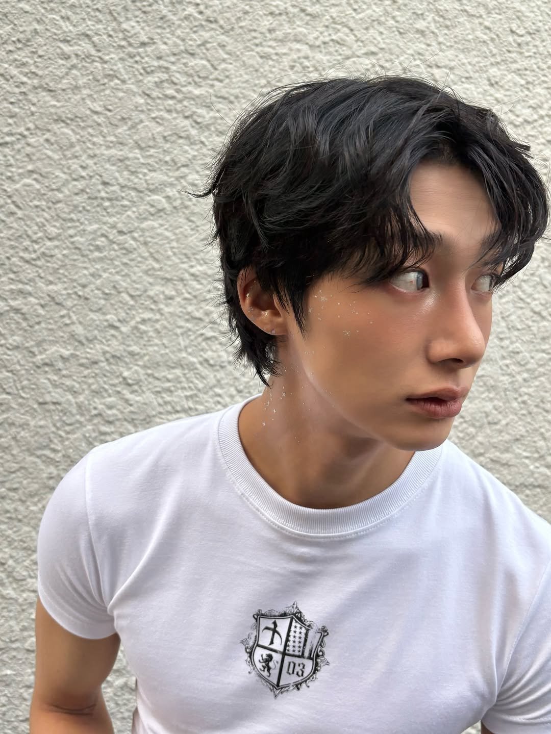 Photo by 채형원 hyungwon on August 24, 2025. May be an image of 1 person, hair, makeup, top and text.