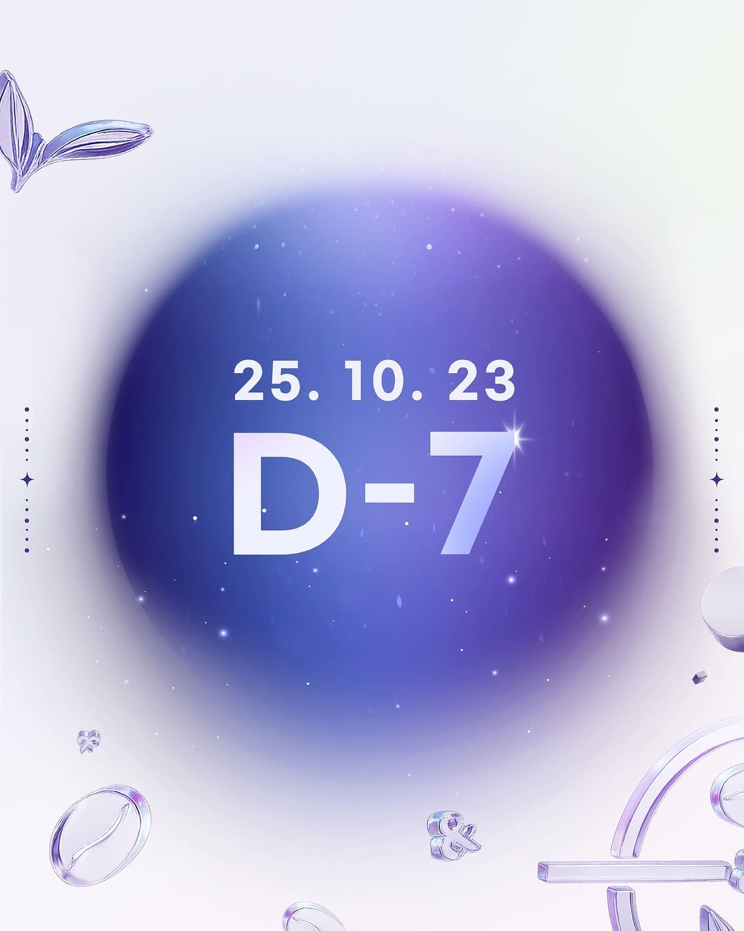 Photo shared by 커피빈코리아 on October 15, 2025 tagging @coffeebean_kr. May be an illustration of poster, calendar and text that says '25. 25.10.23 10. 23 D-7 笑'.