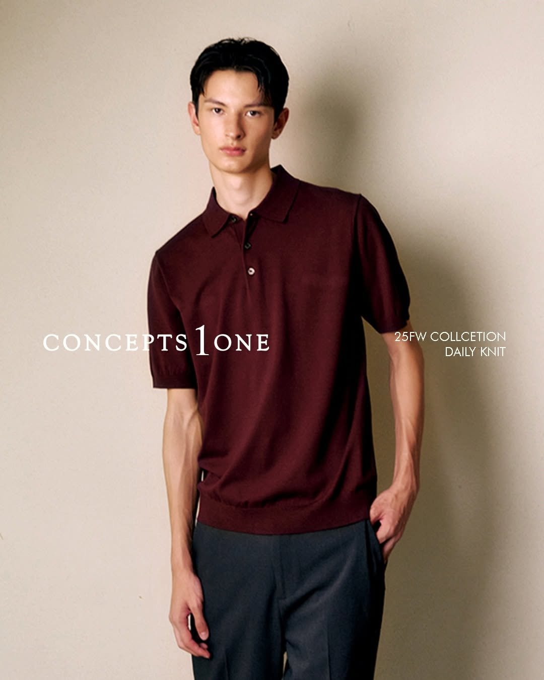 Photo by 컨셉원 concepts1one on September 29, 2025. May be an image of text that says 'CONCEPTS CONCEPTS1ONE 1ONE 25FWCOLLCETION 25FW COLLCETION DAILY KNIT'.