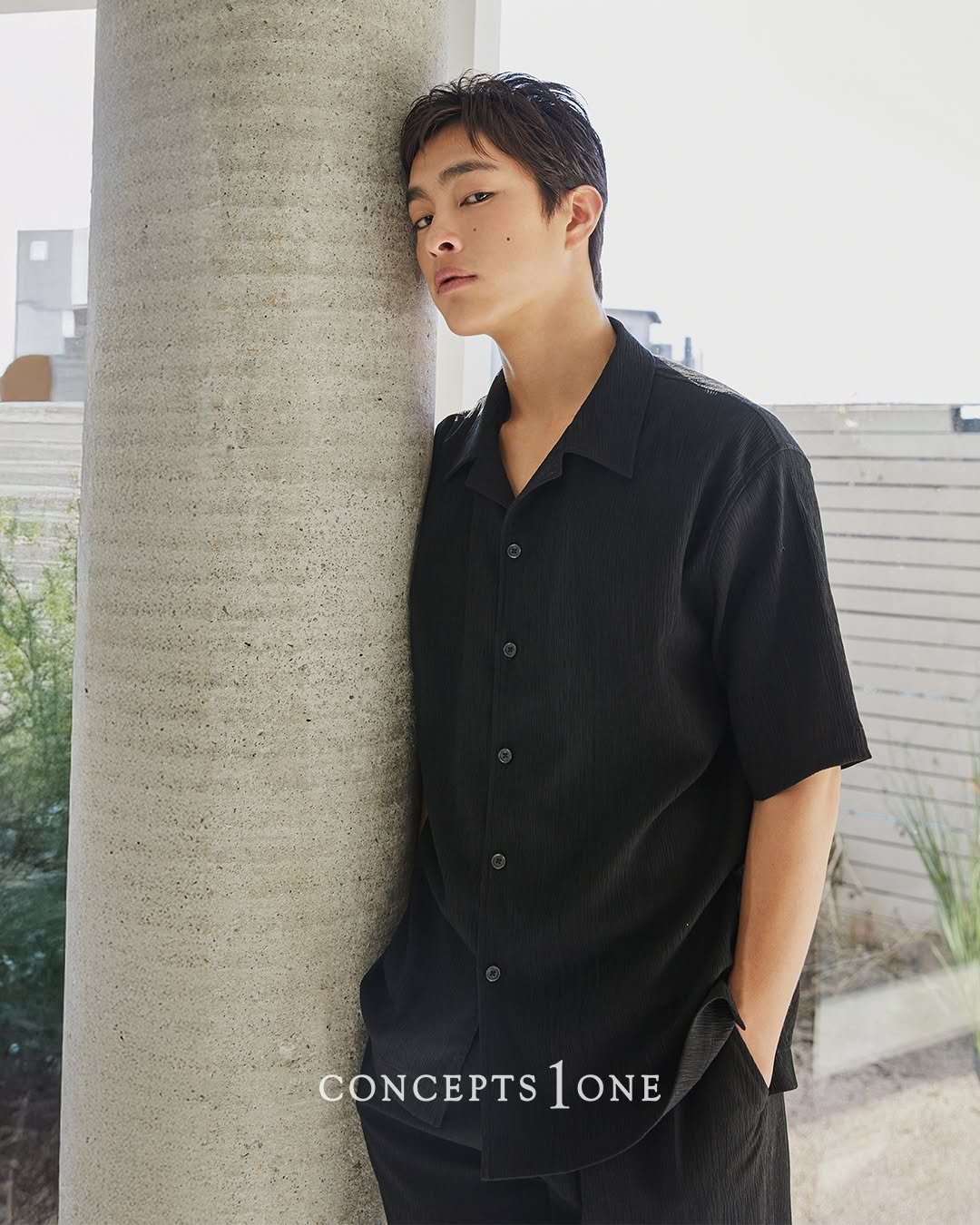 Photo by 컨셉원 concepts1one on July 21, 2025. May be an image of 1 person, bolo tie and text that says 'CONCEPTS CONCEPTS1ONE 1ONE'.