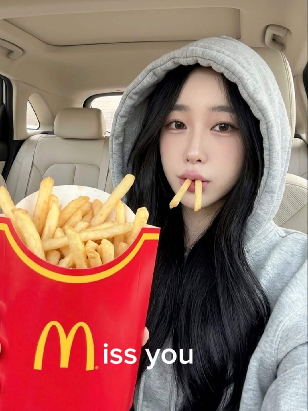 Photo by 많을 다,나타날 현 on March 29, 2026. May be an image of french fries and text that says 'Miss iss you'.