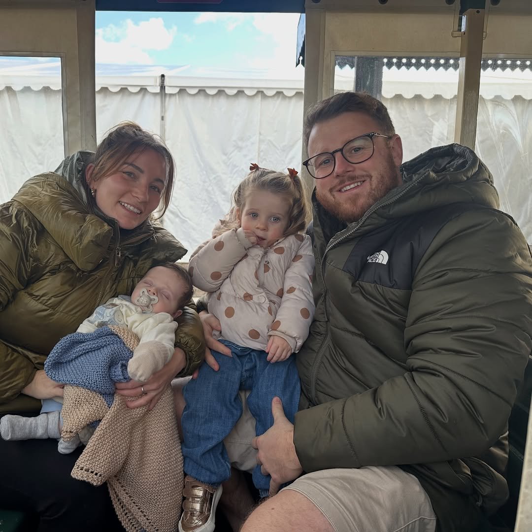 Photo shared by Conor Kelly on November 23, 2025 tagging @daisy.mairaed. May be an image of baby, fleece, parka and text.