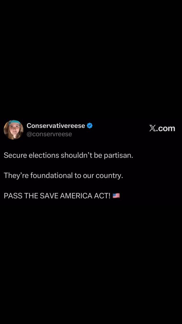 conservativereese 게시물 이미지: Secure elections shouldn’t be partisan.