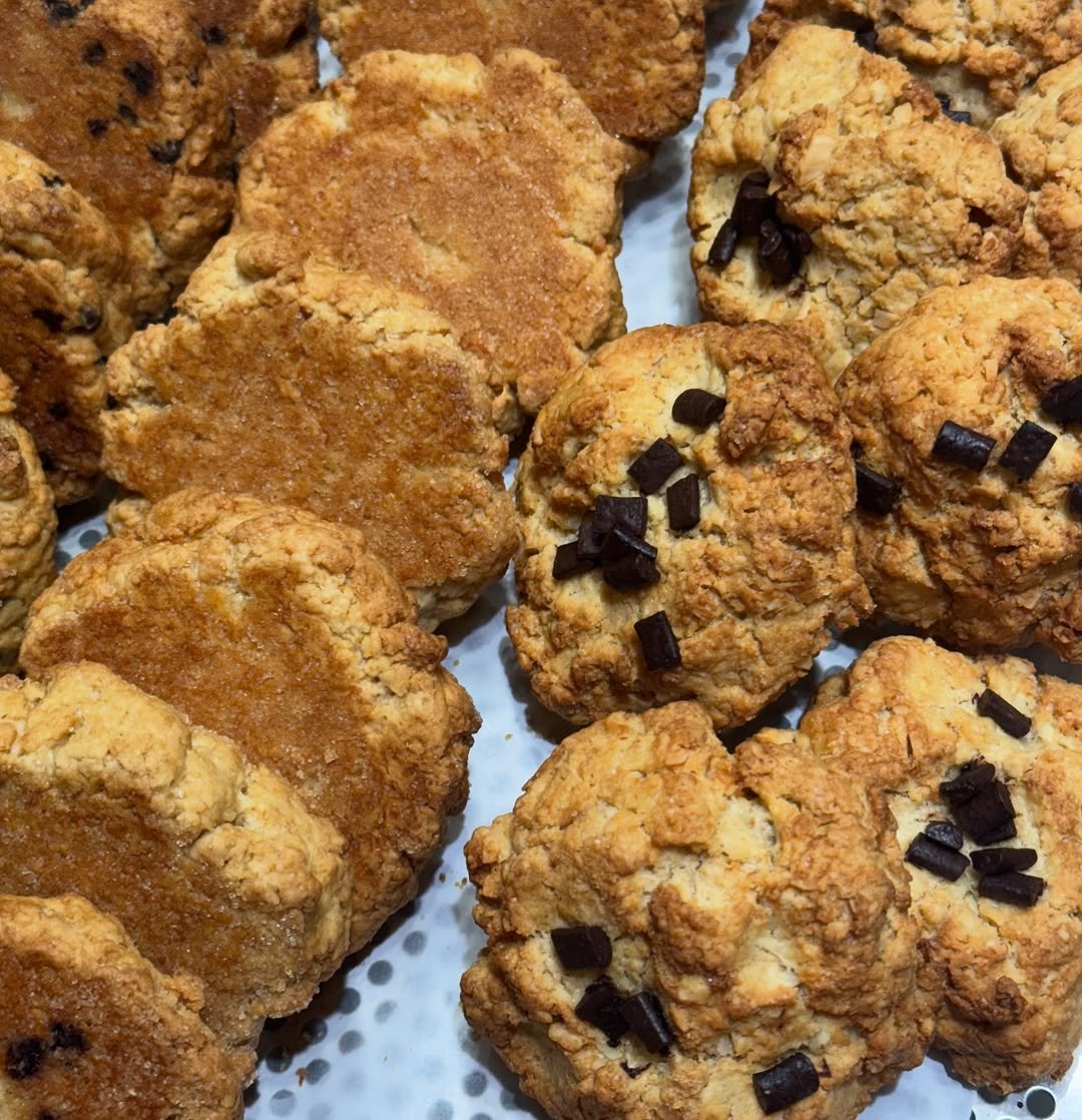 Photo by 화성답례품| 쌀디저트 | 통밀디저트 | 향남과자상점 on August 22, 2025. May be an image of oatmeal cookies, cookies, baked goods, scone, raisin and text.