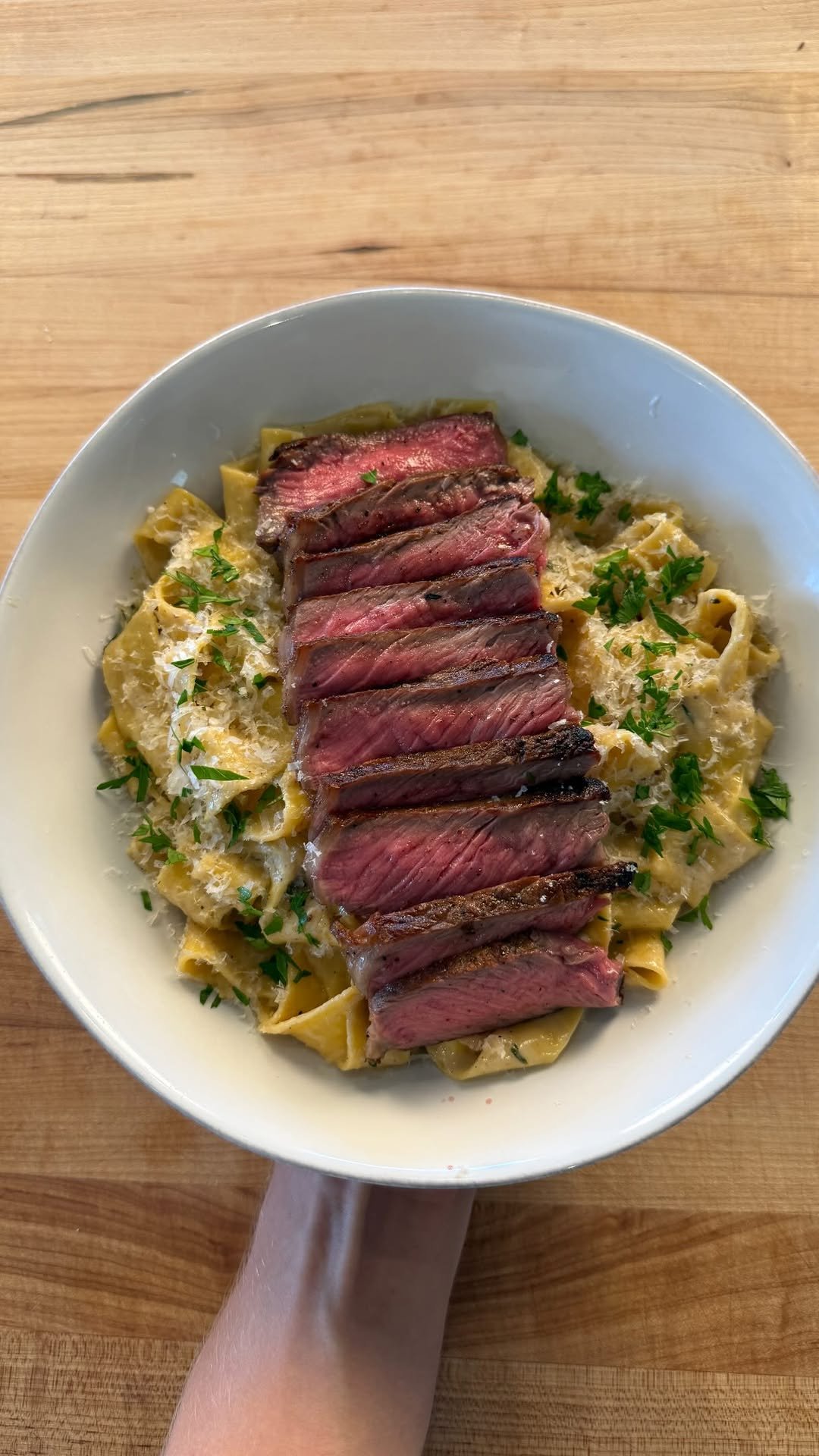 cookingwithkian 게시물 이미지: Steak Alfredo:) recipe in bio!