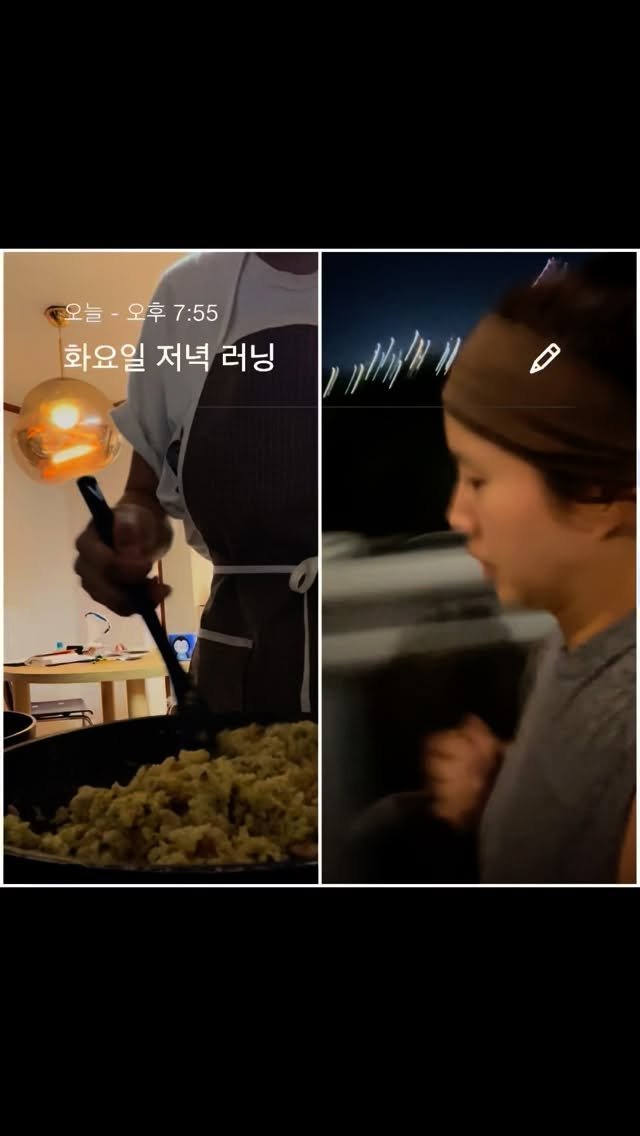 coolpowermom 게시물 이미지: 오늘 저녁도 냉털이다.(볶음밥-밥을 계란물에 적셔 볶는게 킥이지)

열심히 뛰고...