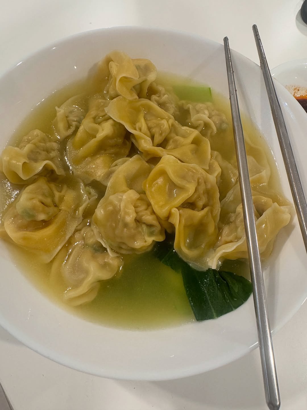 Photo by cosmojina 성진아 on September 13, 2025. May be an image of ramen, pasta, dumpling, noodles, chopsticks and text.