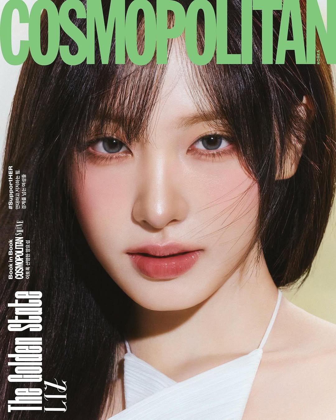 Photo shared by COSMOPOLITAN KOREA 코스모폴리탄 코리아 on February 11, 2026 tagging @juliettehasagun, @ivestarship, and @liz.yeyo. May be an image of ‎one or more people, hair, makeup, magazine, poster and ‎text that says '‎COSMOPOLITAN Αm そ焼ん الی 餐民わ 品 量化記 IIE SHINE Book COSMOPOLIAN COSMO STT 양요섭 선명한 선맹한 어도록 Stute OLE ho_loldenStote‎'‎‎.