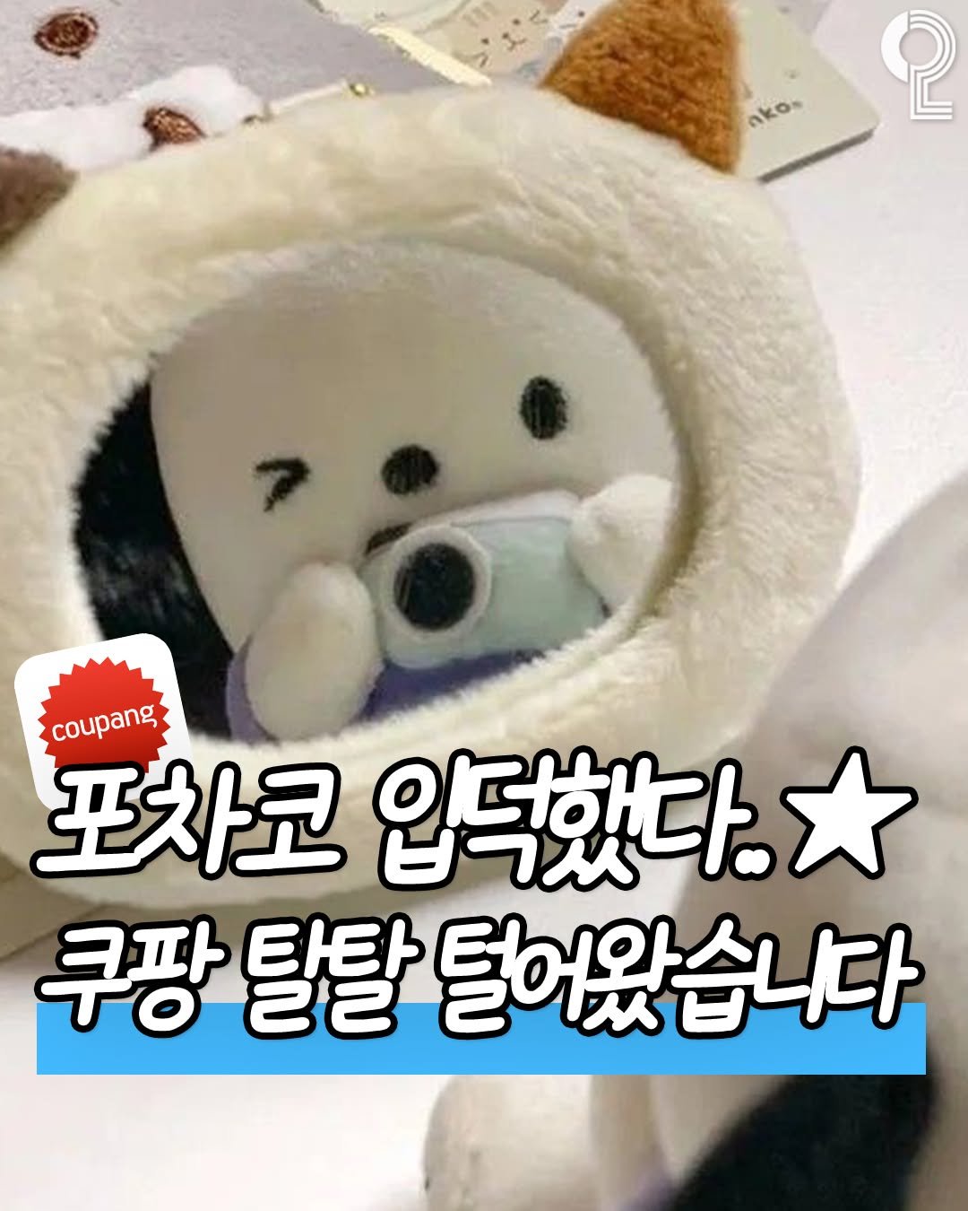 Photo by 쿠다영 on August 11, 2025. May be an image of text that says 'ako. 2 coupang 포차코 입덕했다. 쿠팡 탈탈 털어왔습니다'.
