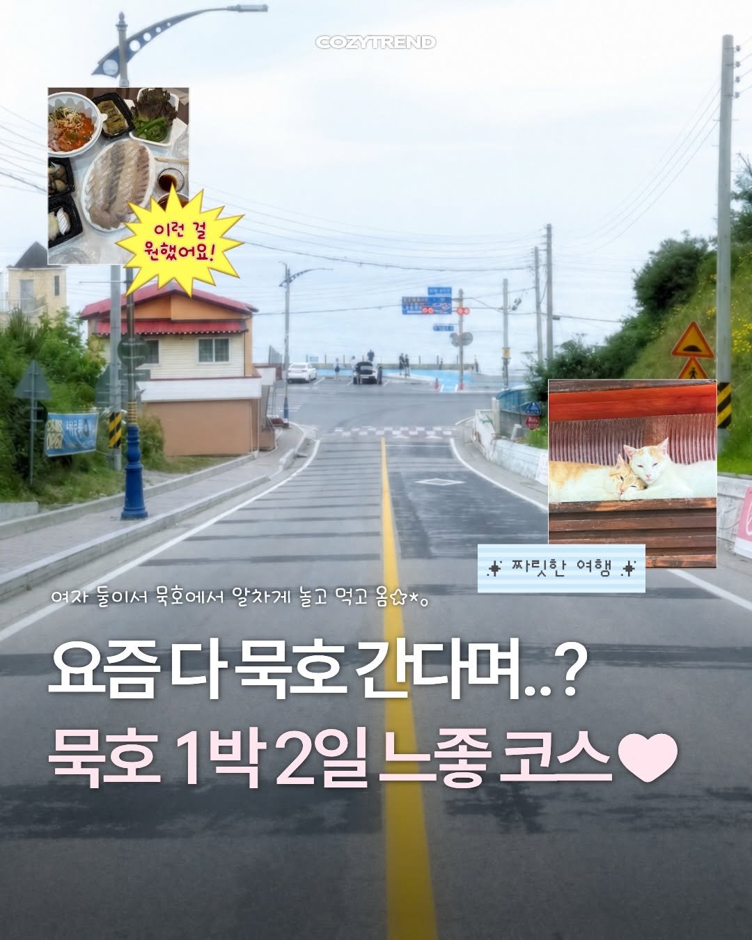 cozymag_ 게시물 이미지: 요즘 다 묵호 간다며..?
여름 1박 2일 여행코스 들고 왔어..🤍

친구랑 다녀온...