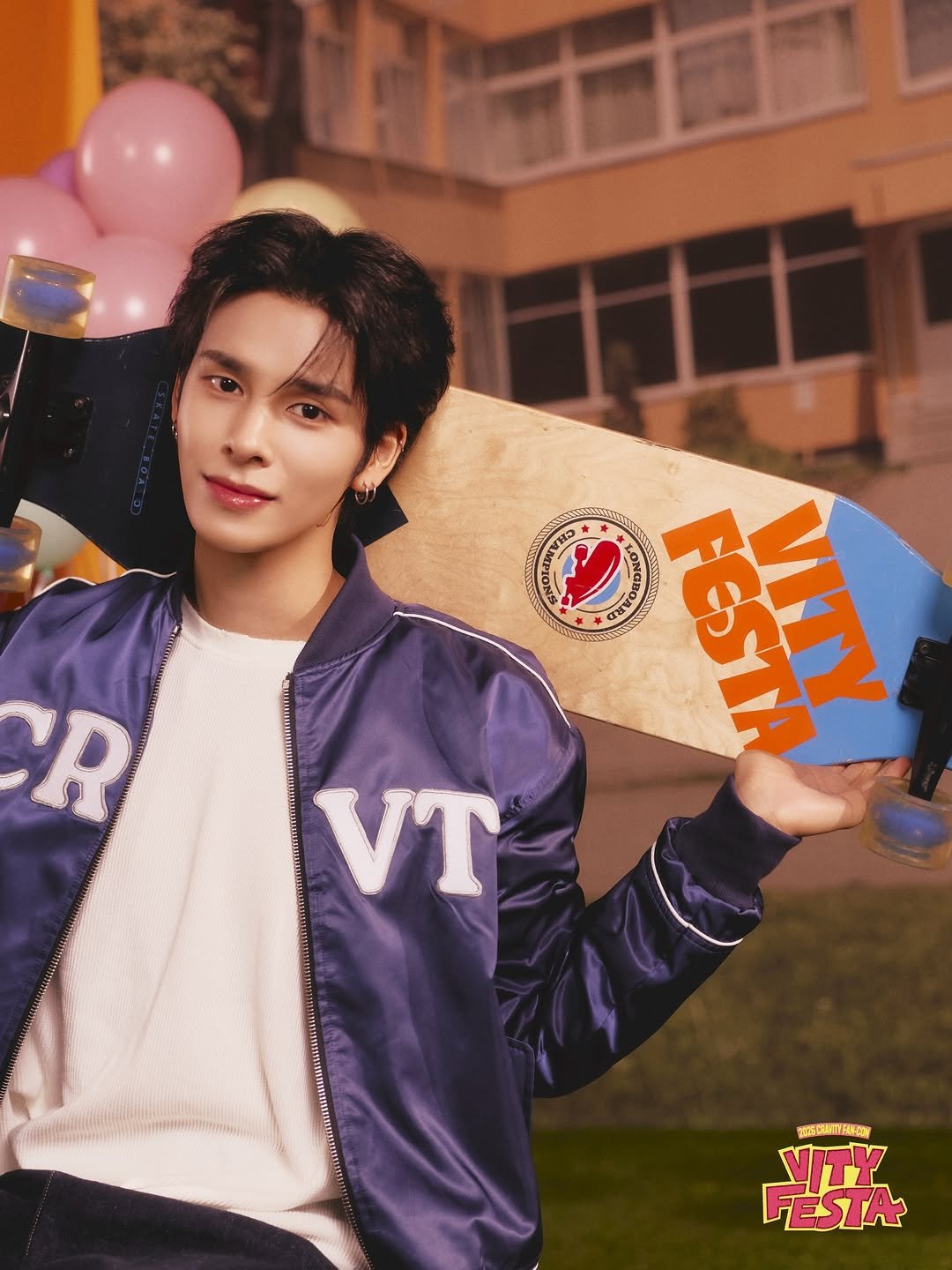 Photo by 크래비티 공식 인스타그램 on February 04, 2026. May be an image of one or more people, bangs, bolo tie, poster and text.