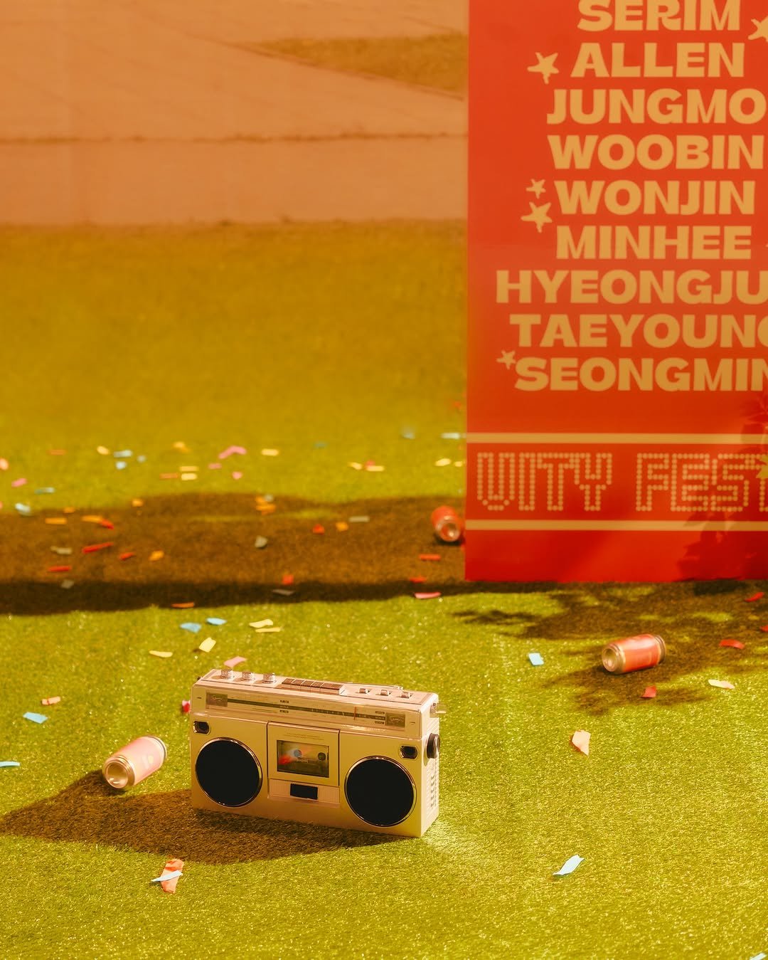 Photo by 크래비티 공식 인스타그램 on March 08, 2026. May be an image of poster and text that says 'SERIM ￥ ALLEN JUNGMO WOOBIN WONJIN MINHEE HYEONGJU TAEYOUN SEONGMII ሀ" FES'.