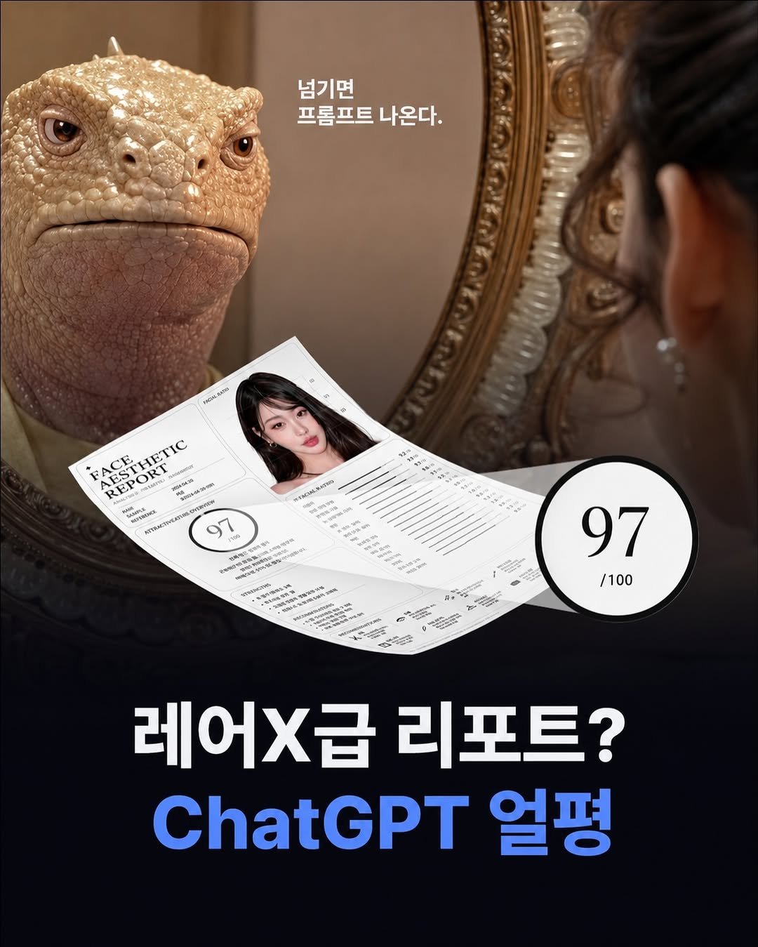 crea__tus 게시물 이미지: 요즘 유행하는 ChatGPT 얼평 리포트☠️

대칭성, 코 조화, 턱선, 심지어...