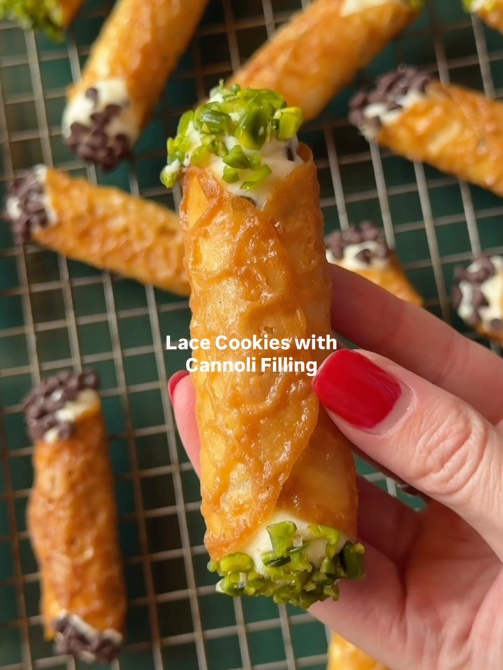 crowded_kitchen 게시물 이미지: We used homemade lace cookies to make cannoli...