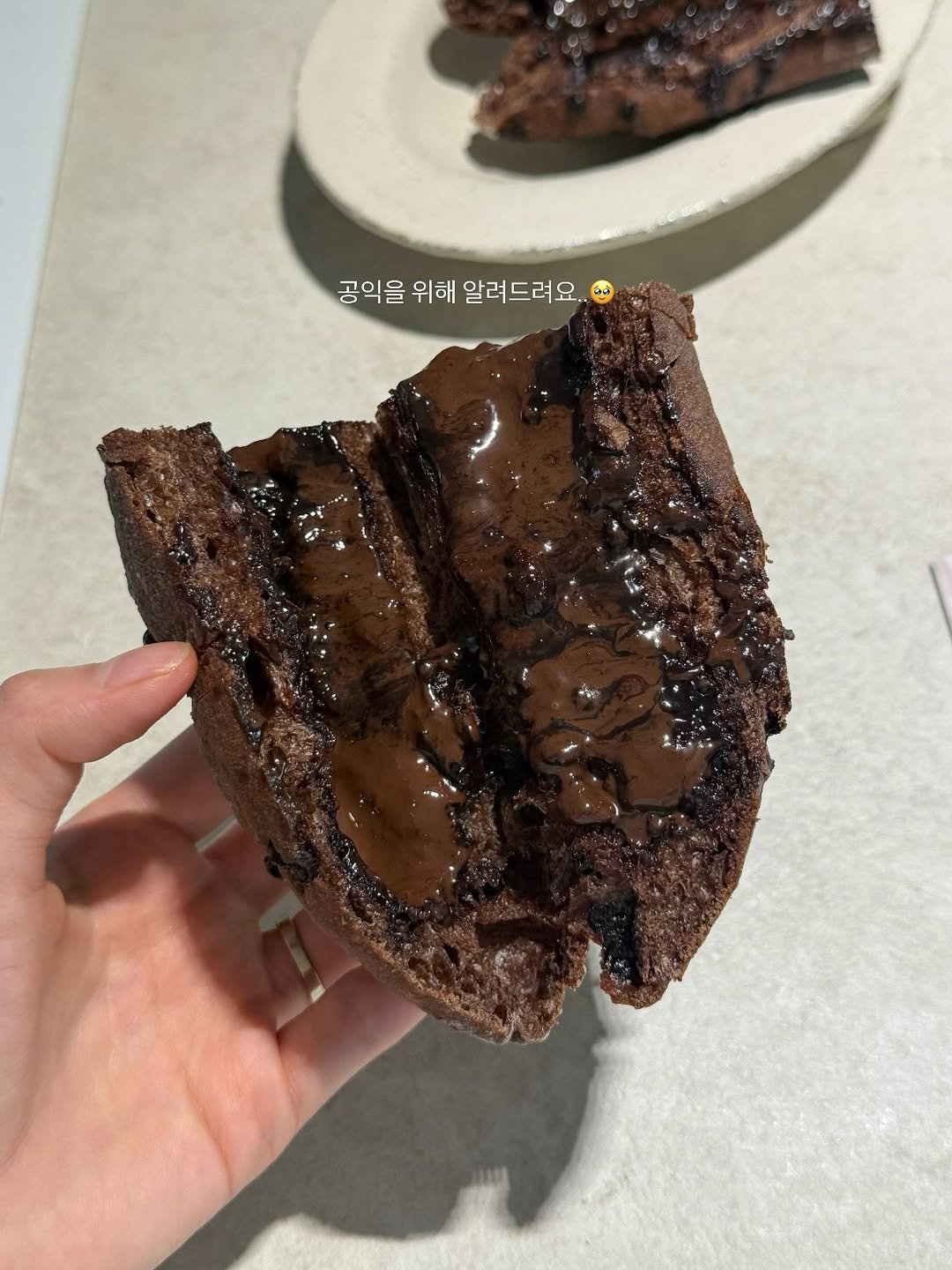 Photo by 다빈테이블 on April 15, 2026. May be an image of babka, rye bread, toast, fudge, brownie and text.