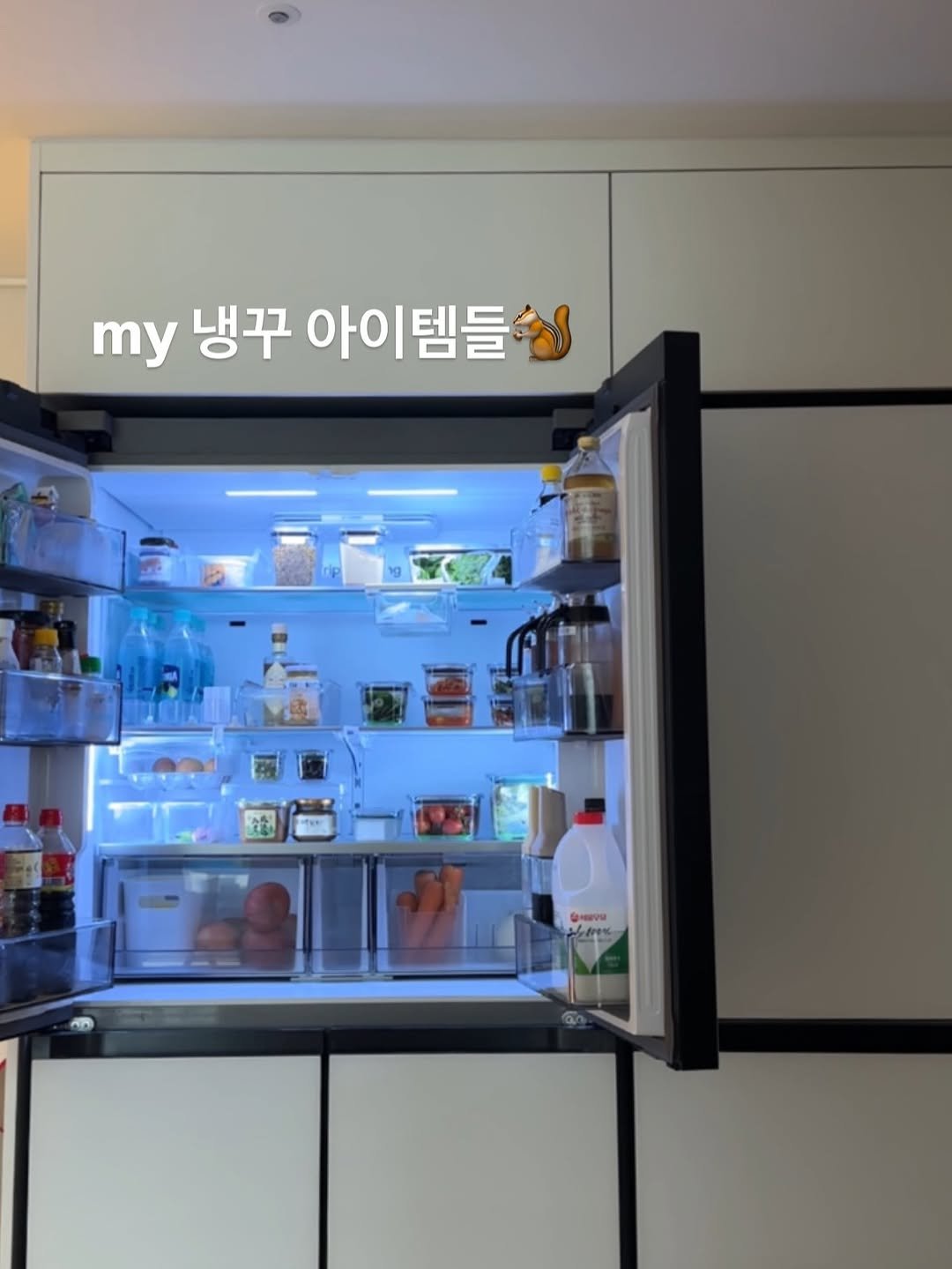 Photo by 다다 I Kim dahye on September 22, 2025. May be an image of ‎refrigerator and ‎text that says '‎my 냉구 아이템들 템들 THE جد‎'‎‎.