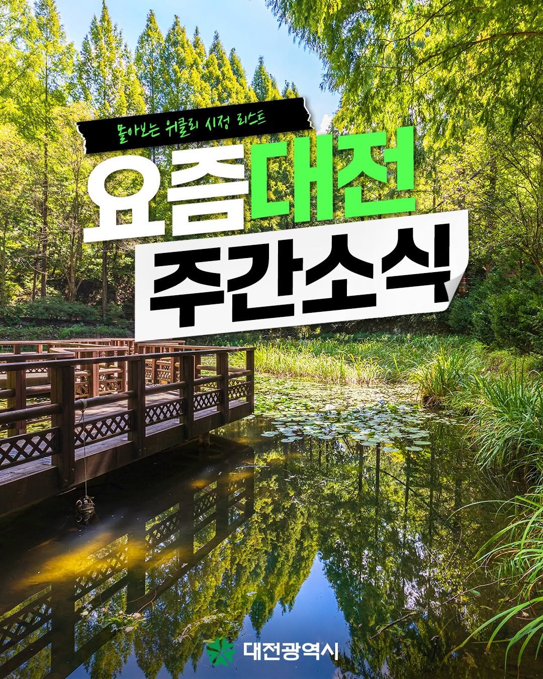 daejeon_official 게시물 이미지: #위클리대전

📣 위클리 대전｜2026년 7월 3주차

대전 시정 뉴스...