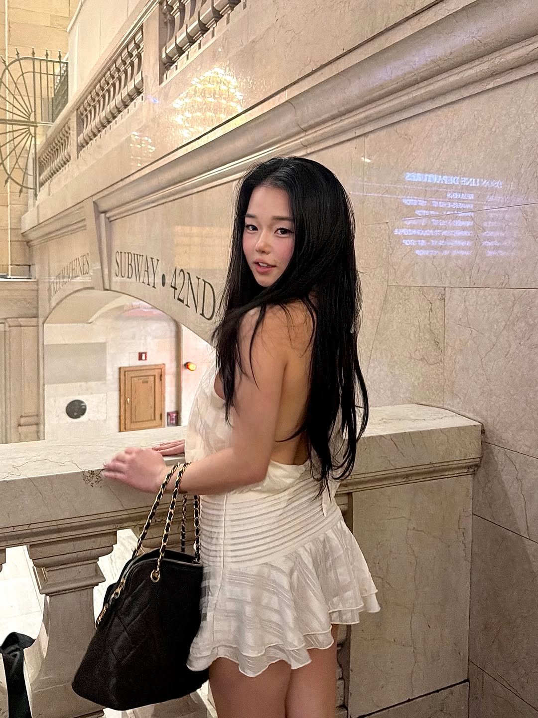 Photo by DAISY 솔이 on February 23, 2026. May be an image of miniskirt and text.