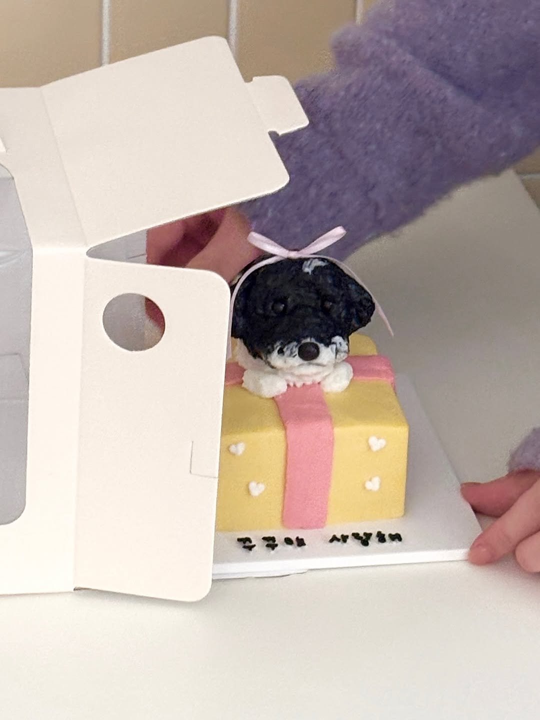 Photo by 부산강아지케이크 강아지케이크클래스 펫푸드창업  | 댕킷 in Busan, South Korea. May be an image of cake, carton, box and text.