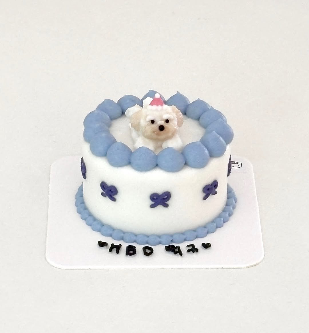 Photo by 부산강아지케이크 강아지케이크클래스 펫푸드창업  | 댕킷 on February 15, 2026. May be an image of cake, whipped cream and text.