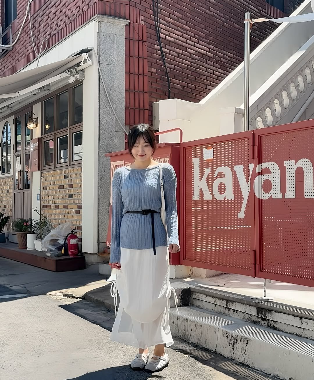 Photo shared by 송 단 | 단단하게, 요가 on August 10, 2025 tagging @daniiisong. May be an image of 1 person, dress and text that says 'kayan'.