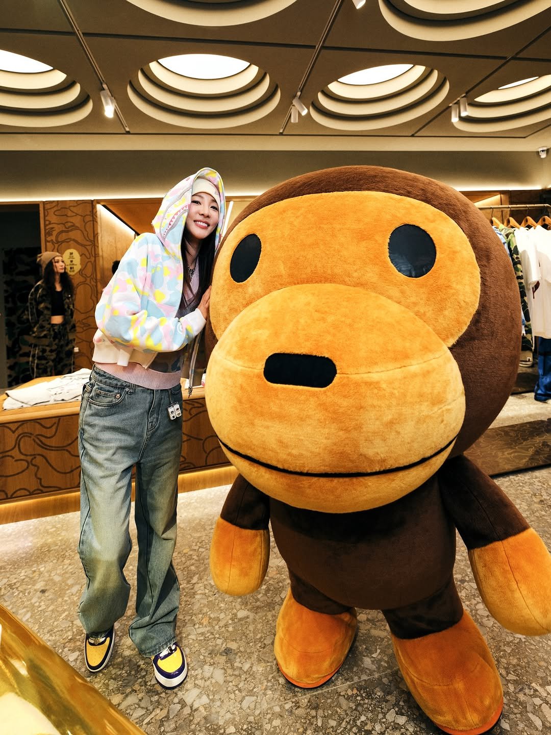 Photo shared by BAPE STORE® KOREA on March 05, 2026 tagging @bape_japan, and @daraxxi. May be an image of bear, toy and text.