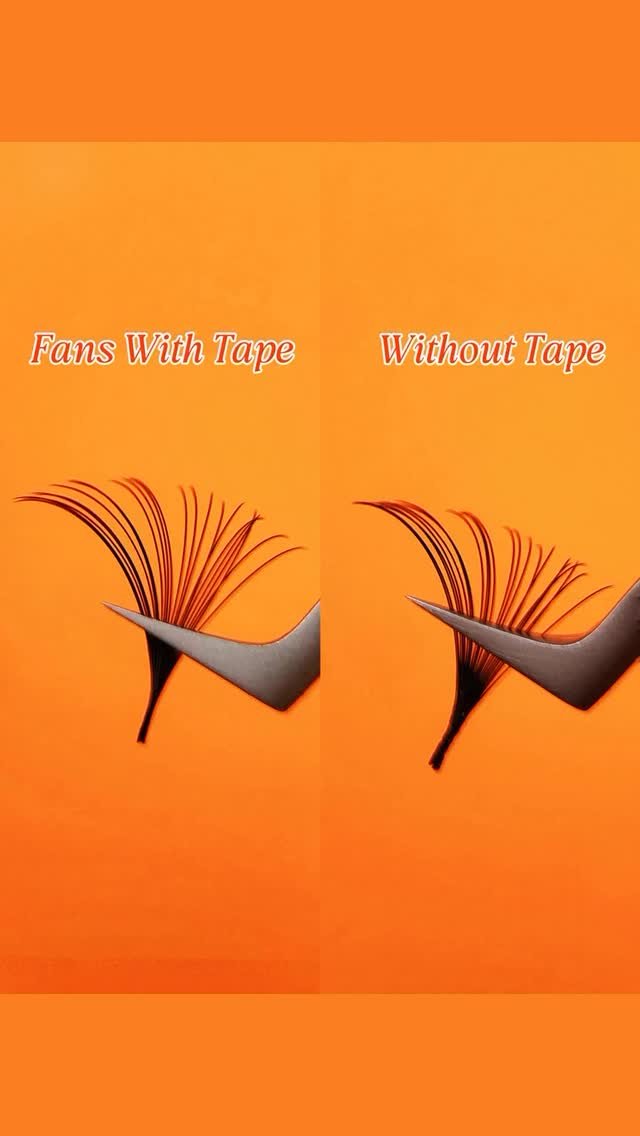 darebeauty_lashsupplier 게시물 이미지: Fans With Tape & Without Tape 🧡🧡
.
#lashes...