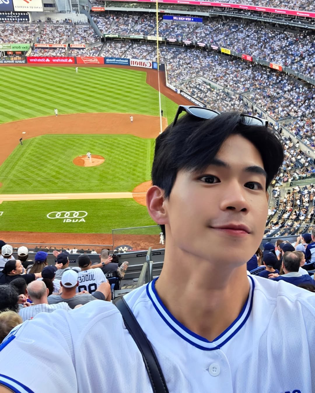 Photo by 김병수 on July 22, 2025. May be an image of 1 person, playing baseball, stadium and text.