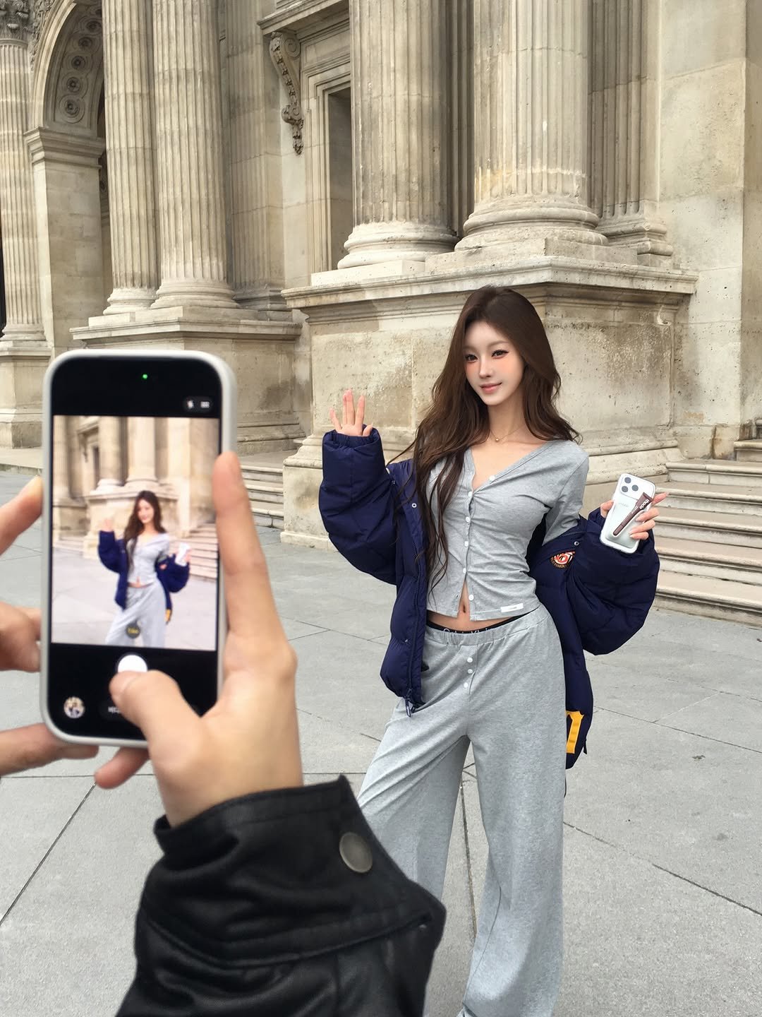Photo shared by Dabeen Kim on December 15, 2025 tagging @letterand.kr. May be a selfie of phone, Piazza di Spagna and text.