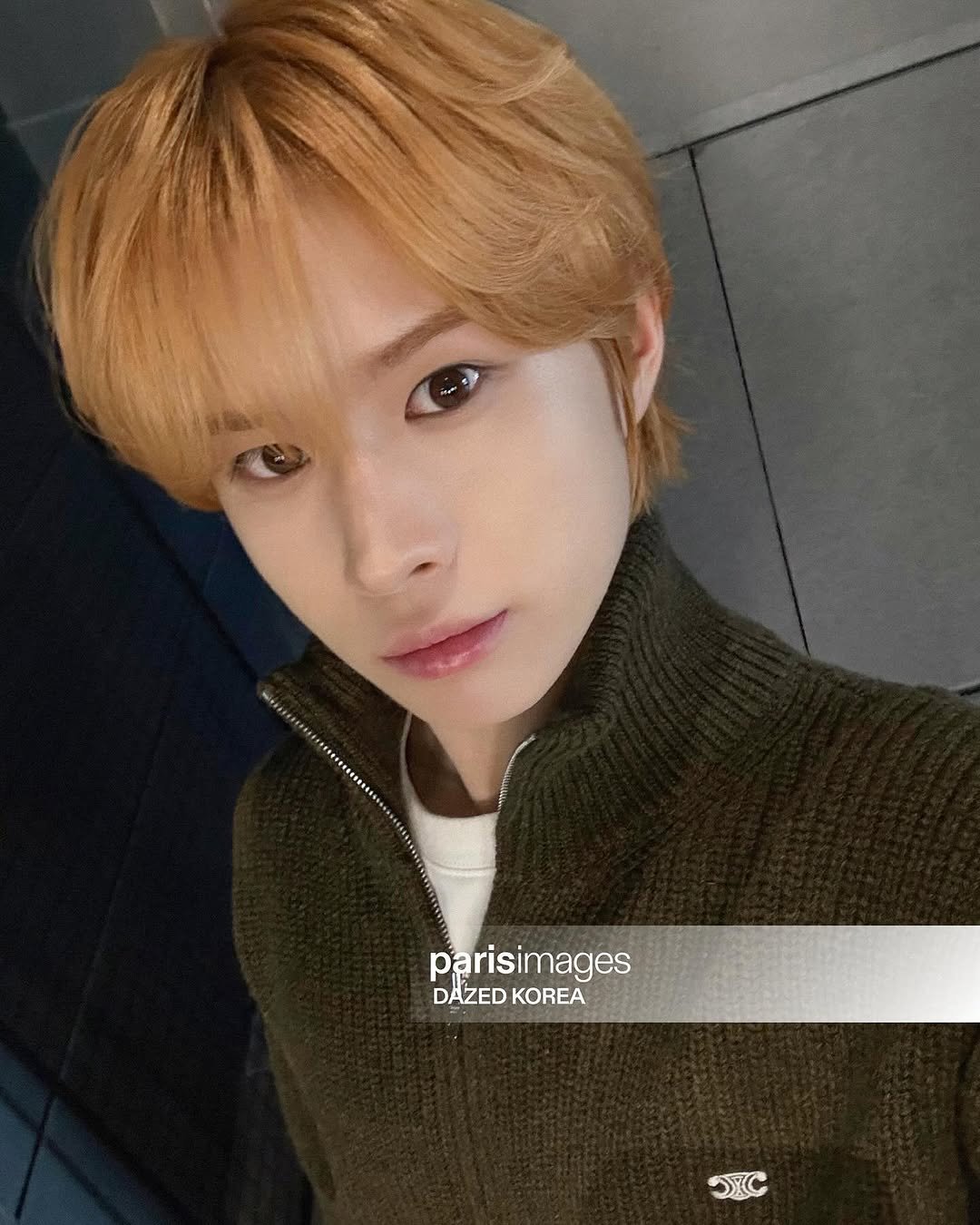 Photo shared by 데이즈드 코리아 DAZED KOREA on October 05, 2025 tagging @celine, and @tws_pledis. May be an image of 1 person and text that says 'parisimages DAZED DAZEDKOREA KOREA হক'.