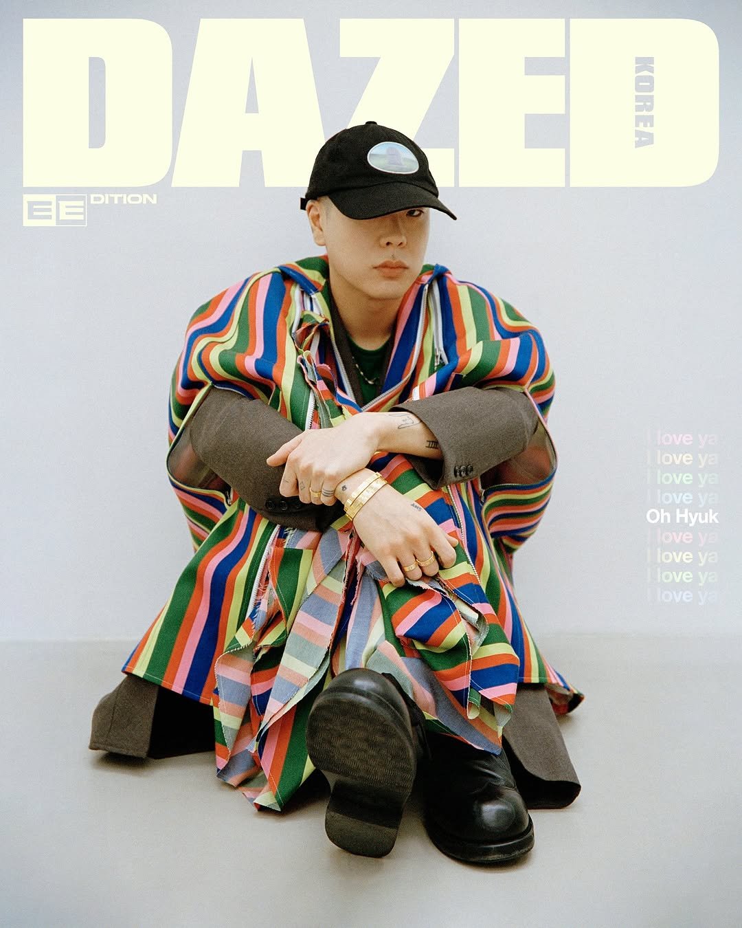 Photo shared by 데이즈드 코리아 DAZED KOREA on September 29, 2025 tagging @hyukoh2000, @cartier, and @dazedkorea. May be an image of 1 person, magazine, poster, top, bolo tie and text that says 'DAZE E e KOREA DITION love love lovey y VE love va love Oh Hyuk love love ya love yл 12 love'.