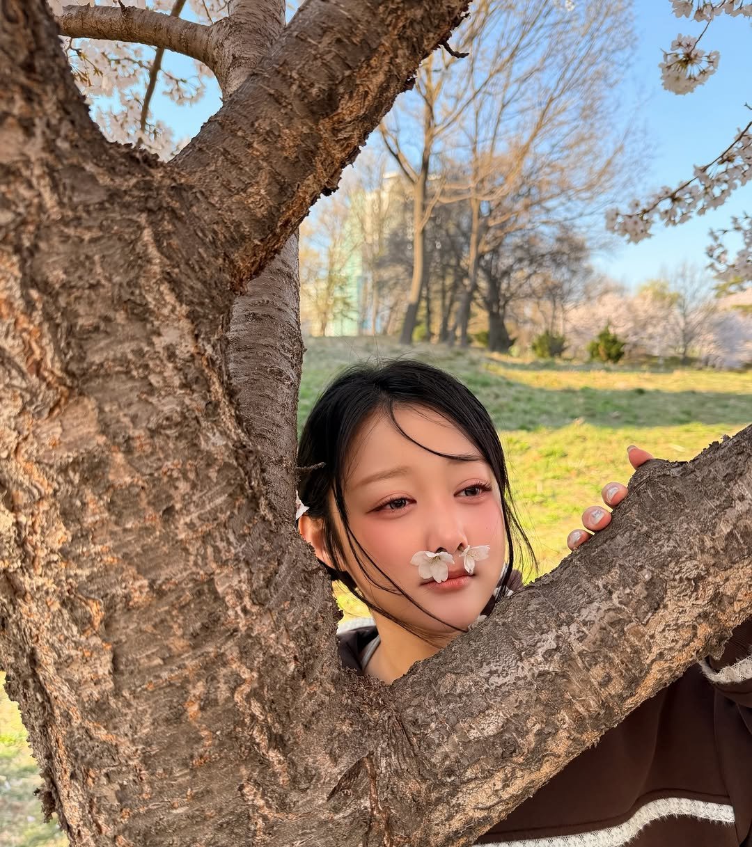 Photo by 또비니 DDOBINI on April 08, 2026. May be an image of tree, park and text.