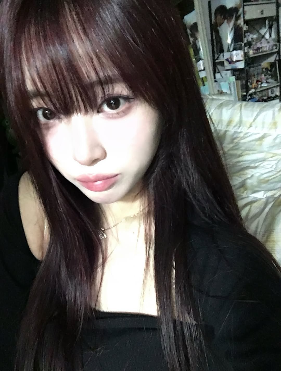 Photo by Hee on July 25, 2025. May be a selfie of 1 person, bangs, long hair and text.